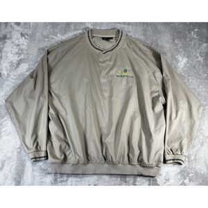 AKWA Classic Windbreaker Pullover Mens XL Tan Excellent Wilbur-Ellis Made in USA